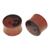 Wood ear plugs, 'Tiger Spirit' - Tiger Motif Handcrafted Wood Earplug Body Jewelry (image 2c) thumbail