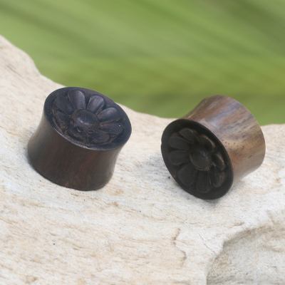 Wood ear plugs, Silent Flower