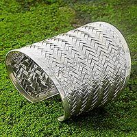 Sterling silver cuff bracelet,