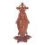 Wood wall panel, 'Mary Full of Grace' - Hand-Carved Wood Wall Panel of Virgin Mary on Lotus Flower (image 2a) thumbail