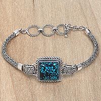 Turquoise pendant bracelet,