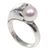 Cultured pearl cocktail ring, 'Radiant White Jasmine' - Modern Balinese Cocktail Ring with Pearl and Silver 925 (image 2a) thumbail