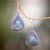 Aventurine dangle earrings, 'Sacred Lake' - Handcrafted Teardrop Silver Dangle Earrings with Aventurine thumbail