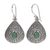 Aventurine dangle earrings, 'Sacred Lake' - Handcrafted Teardrop Silver Dangle Earrings with Aventurine (image 2a) thumbail