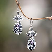 Amethyst dangle earrings,