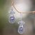 Amethyst dangle earrings, 'Budding Flower' - Handmade Amethyst and Sterling Silver Dangle Earrings thumbail