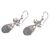 Amethyst dangle earrings, 'Budding Flower' - Handmade Amethyst and Sterling Silver Dangle Earrings (image 2b) thumbail