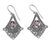 Amethyst dangle earrings, 'Shimmering Kite' - Artisan Crafted Amethyst and Sterling Silver Dangle Earrings (image 2a) thumbail