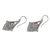 Amethyst dangle earrings, 'Shimmering Kite' - Artisan Crafted Amethyst and Sterling Silver Dangle Earrings (image 2b) thumbail