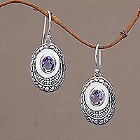 Amethyst dangle earrings,
