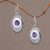 Amethyst dangle earrings, 'Brilliance' - Hand Crafted Amethyst and Sterling Silver Dangle Earrings (image 2) thumbail