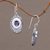 Amethyst dangle earrings, 'Brilliance' - Hand Crafted Amethyst and Sterling Silver Dangle Earrings (image 2b) thumbail