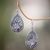 Amethyst dangle earrings, 'Temple in the Forest' - Balinese Sterling Silver Dangle Earrings with Amethyst thumbail