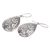 Amethyst dangle earrings, 'Temple in the Forest' - Balinese Sterling Silver Dangle Earrings with Amethyst (image 2b) thumbail