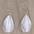 Sterling silver dangle earrings, 'Satin Star Fruit' - Star Fruit Inspired Balinese Artisan Crafted Silver Earrings thumbail