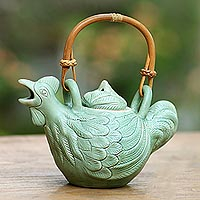 Ceramic tea pot Happy Hen Indonesia