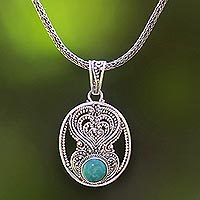 Turquoise pendant necklace,