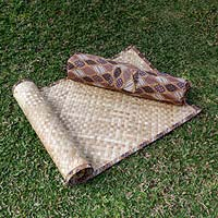 Natural fiber yoga mat with batik bag Jawadwipa I Indonesia