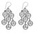 Sterling silver chandelier earrings, 'Dancing Lace Medallions' - Feminine Sterling Silver Chandelier Earrings Crafted in Bali (image 2a) thumbail