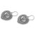 Sterling silver dangle earrings, 'Fern Forest Heart' - Handcrafted Balinese Heart Earrings in Sterling Silver Lace (image 2b) thumbail