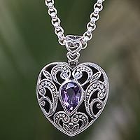 Amethyst pendant necklace,