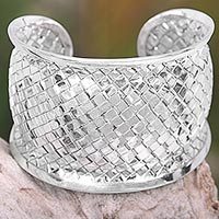 Sterling silver cuff bracelet,