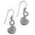 Sterling silver dangle earrings, 'Dangling Hearts' - Hand Made Sterling Silver Heart Dangle Earrings Indonesia (image 2a) thumbail