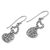 Sterling silver dangle earrings, 'Dangling Hearts' - Hand Made Sterling Silver Heart Dangle Earrings Indonesia (image 2b) thumbail