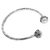 Cultured pearl cuff bracelet, 'White Flower' - Handcrafted Silver Cuff Bracelet with White Cultured Pearls (image 2b) thumbail