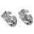 Amethyst button earrings, 'Amethyst Stars' - Amethyst Sterling Silver Button Earrings Indonesia (image 2d) thumbail