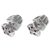 Amethyst button earrings, 'Amethyst Stars' - Amethyst Sterling Silver Button Earrings Indonesia (image 2e) thumbail