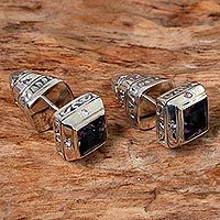 Amethyst stud earrings,
