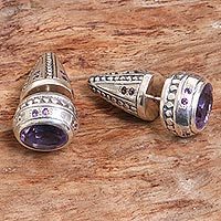 Amethyst stud earrings,