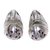 Amethyst stud earrings, 'Amethyst Cones' - Sterling Silver Amethyst Stud Earrings Cone Indonesia (image 2a) thumbail