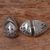 Amethyst stud earrings, 'Amethyst Cones' - Sterling Silver Amethyst Stud Earrings Cone Indonesia (image 2b) thumbail