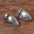 Amethyst stud earrings, 'Amethyst Cones' - Sterling Silver Amethyst Stud Earrings Cone Indonesia (image 2c) thumbail