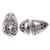 Amethyst stud earrings, 'Amethyst Cones' - Sterling Silver Amethyst Stud Earrings Cone Indonesia (image 2e) thumbail