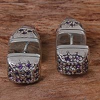 Amethyst stud earrings,