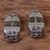 Amethyst stud earrings, 'One Thousand Hopes' - Sterling Silver Amethyst Stud Earrings Wave Indonesia thumbail