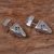 Amethyst stud earrings, 'One Thousand Hopes' - Sterling Silver Amethyst Stud Earrings Wave Indonesia (image 2c) thumbail
