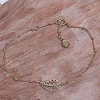 Gold vermeil pendant bracelet,