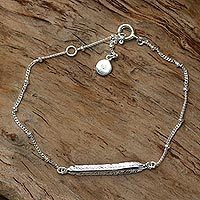 Sterling silver pendant bracelet,