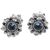 Blue topaz button earrings, 'Blooming Blue' - Blue Topaz Sterling Silver Button Earrings from Indonesia (image 2a) thumbail