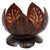Coconut shell catchall, 'Awakened Lotus' - Hand Made Coconut Shell Catchall from Indonesia thumbail