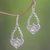 Aventurine dangle earrings, 'Misty Eyes' - Sterling Silver Aventurine Dangle Earrings from Indonesia thumbail