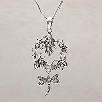 Peridot pendant necklace,