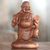 Wood statuette, 'Jubilant Buddha' - Hand Carved Suar Wood Laughing Buddha Statuette thumbail