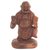 Wood statuette, 'Jubilant Buddha' - Hand Carved Suar Wood Laughing Buddha Statuette (image 2a) thumbail