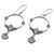 Blue topaz dangle earrings, 'Rings of Happiness in Blue' - Sterling Silver Blue Topaz Dangle Earrings from Indonesia (image 2b) thumbail