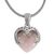Rose quartz and amethyst pendant necklace, 'Pale Strawberry' - Amethyst and Rose Quartz Pendant Necklace Handmade Indonesia (image 2a) thumbail
